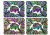 4 psychadelic vw camper van toppers
