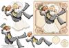 WHIMSEY WEDDING Bride carrying Groom Decoupage
