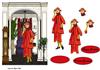 Stylish lady card front with some step by step an