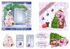 2 squared card toppers(season's Greeting)