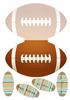 rugby ball shaped card - birthday fathers day