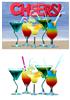 CHEERS! - cocktails A5 + decoupage