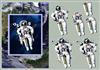 astronaut decoupage a5 design sheet