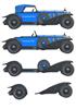 Vintage Car topper + decoupage - 360 DPI