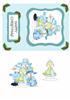 christmas blue & green snowmen design sheet