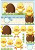 EASTER CHICKS 3 CHIRPY CHAPS Topper & Decoupage