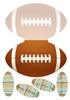 rugby ball shaped card + greetings