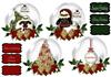 snow globe x4 toppers 