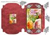 Shabby chic Floral shaped card-DWJ