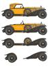 Vintage Car topper + decoupage - 360 DPI