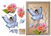 Fairy in Blue with Roses-DWJ