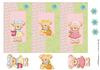 Garden teddy bears tri foldback card