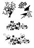 bird & tree silhouettes digi stamps