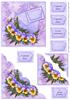 LILAC PANSIES Scallop Corner Stacker