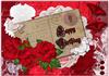 Red Roses Vintage Postcard
