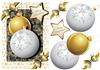 Golden Snowflake Baubles A5 - 360 DPI