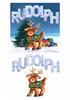 RUDOLPH square xmas topper + decoupage