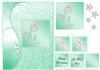 Pastel green flower card front