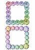square rainbow flower frames