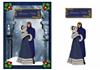 Regency christmas blue couple a5 card