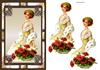 Lady in view card front and decoupage