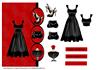a little black dress card side over the edge card