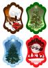 4 Fancy Christmas toppers - 360 dpi