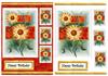 orange & yellow flower birthday A5
