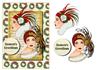 Art Deco Hats Christmas + decoupage