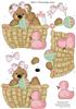 BABY GIRL BEAR IN BASKET Easel Kit SHEET 3