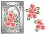 Silver And Pink Roses A5 + decoupage