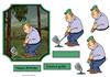 Greatest golfer card front with decoupage and sen