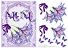 Mum card front lilac frame