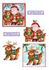 Santa zig zag easel card kit - toppers