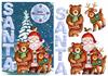 snow santa a5 card front & decoupage