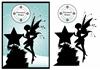 christmas fairy silhouette A5 topper