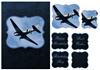 plane in blue card front