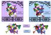 2 squared cards(snow Family)