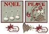 noel and peace toppers