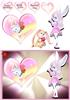 bunny love card front decoupage heart tabs plc