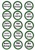 circle green christmas sentiments 5 fonts