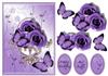 purple rose and butterfly