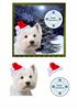 WESTIE happy xmas square topper