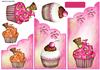 cup cakes on parade cascade with toppers