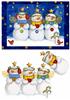 snowmen angels A5 topper + decoupage