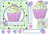 framed cupcake quick card
