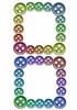 square rainbow button frames
