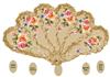 flowered fan 5 greeting tags plc
