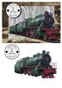 Steam Train Birthday A5 + decoupage