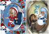 2 card fronts happy christmas plc